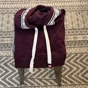 Reflex Maroon Hoodie with White Accents